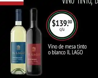 La Comer Vino de mesa tinto o blanco il lago oferta