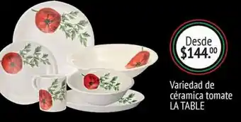 Variedad de cerámica tomate la table