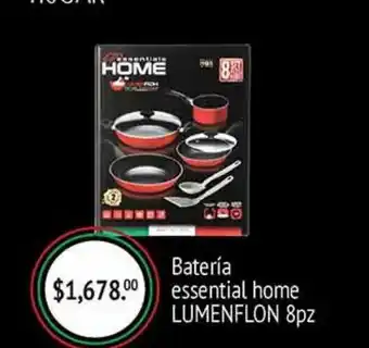La Comer Batería de cocina essential home lumenflon 8pz oferta