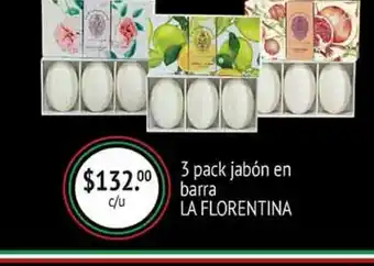 La Comer 3 pack jabón en barra la florentina oferta
