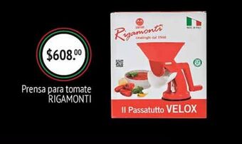 La Comer Prensa para tomate rigamonti oferta