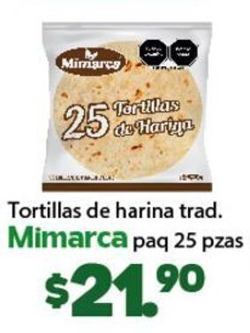 Tortillas de Harina Trad. Mimarca Paq 25 pzas