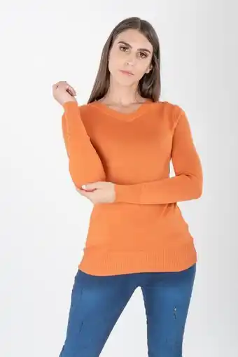 Suéter básico escote v