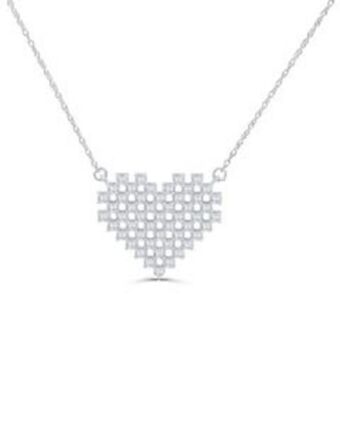 Joyerías Bizzarro Gargantilla de oro blanco 14k con 75pts de diamante (si) (e-f) oferta