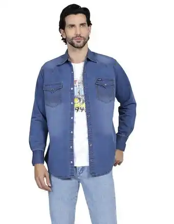 Suburbia Camisa casual wrangler manga larga para hombre oferta