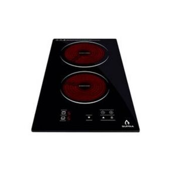 El Bodegón Parrilla de vitroceramica 2 quemadores supra cubierta de cristal templado vitrorosso-v oferta