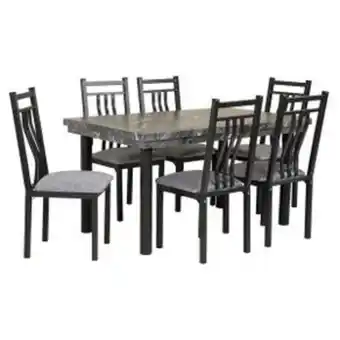 Antecomedor la tapatía de 6 sillas tubular gris qatar