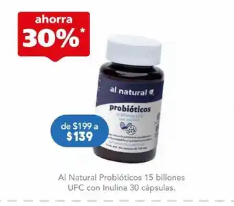Farmacia San Pablo Al natural probióticos 15 billones de ufc 30 cápsulas oferta