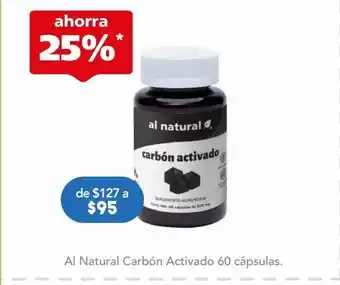 Farmacia San Pablo Al natural suplemento alimenticio carbón activado 60 cápsulas oferta