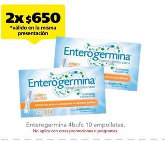 Farmacia San Pablo Enterogermina 4bufc 10 ampolletas oferta
