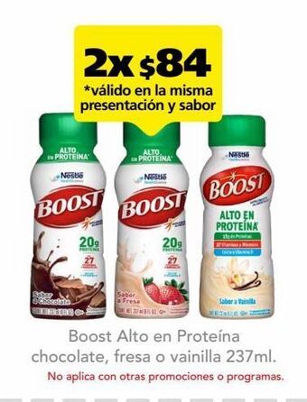 Farmacia San Pablo Boost sabor fresa alto en proteína suplemento alimenticio 237 ml oferta