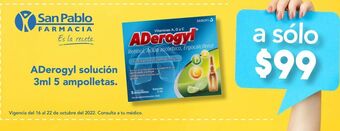 Aderogyl solución oral en ampolletas de 3ml 5 solución ampolleta vitamina a 3.3 mg