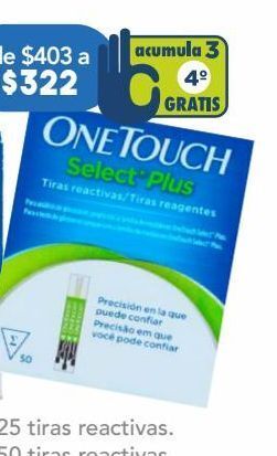 Farmacia San Pablo One touch select plus tiras reactivas 50 piezas oferta