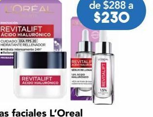 Farmacia San Pablo L´oreal sérum rellenador revitalift ácido hialurónico 30 ml oferta