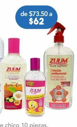 Farmacia San Pablo Zuum klin sspray solución antibacterial 0.480 ml oferta