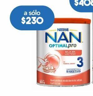 Farmacia San Pablo Nan optipro baja en lactosa etapa 3 - 1 a 3 años 800 g oferta