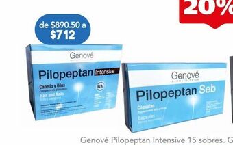 Farmacia San Pablo Genové pilopeptan intensive complemento alimenticio para uñas y cabello 15 gel oferta