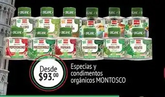 Especias y condimentos orgánicos montosco