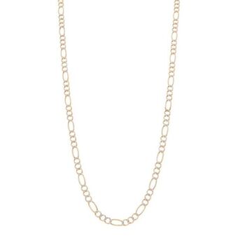 Nacional Monte de Piedad Collar de tres eslabones por uno platinados en oro amarillo 14 kilates. oferta