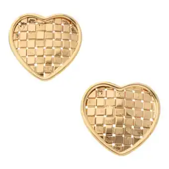 Nacional Monte de Piedad Aretes calados motivo corazón en oro amarillo 14 kilates. oferta