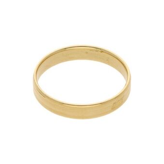 Nacional Monte de Piedad Argolla acanalada en oro amarillo 14 kilates. oferta