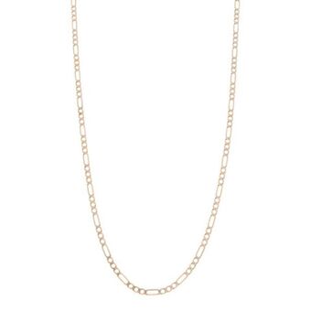 Nacional Monte de Piedad Collar de tres eslabones por uno platinados en oro amarillo 14 kilates. oferta