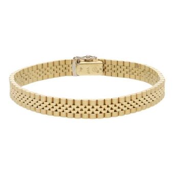 Nacional Monte de Piedad Pulsera eslabón articulado en oro amarillo 14 kilates. oferta