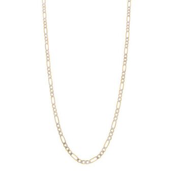 Nacional Monte de Piedad Collar de tres eslabones por uno platinados en oro amarillo 14 kilates. oferta