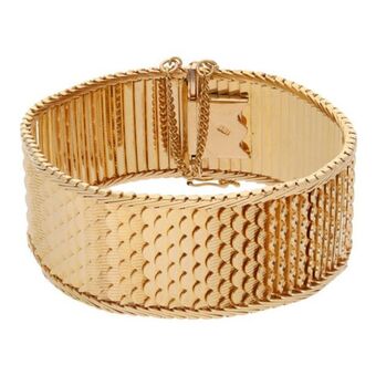 Nacional Monte de Piedad Pulsera eslabón articulado en oro amarillo 18 kilates. oferta