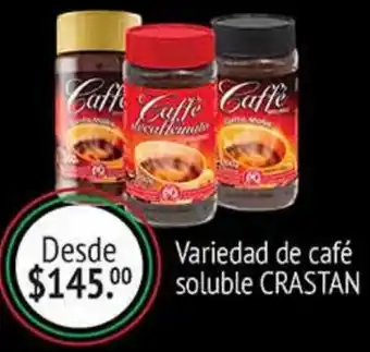 Variedad de Café Soluble Crastan