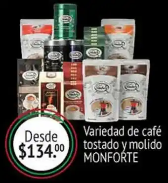 Fresko Variedad de Café Tostado y Molido Monforte oferta