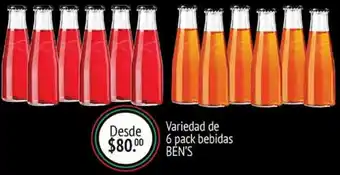 Fresko Variedad de 6 Pack Bebidas Ben's oferta