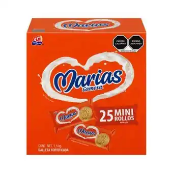 Marías gamesa con 25 pzas de 60 g c/u