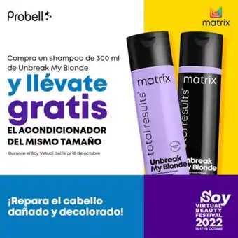 Probell Shampoo matrix unbreak my blonde 300ml oferta