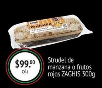 Strudel de manzana o frutos rojos zaghis 300g