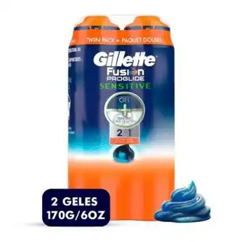 Sam's Club Gel de afeitar gillette fusion proglide 170 g 2 pzas oferta