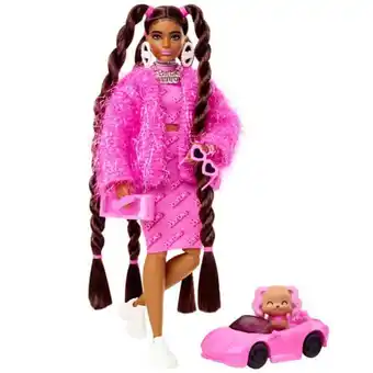 Barbie vestido rosa con mascota hhn06