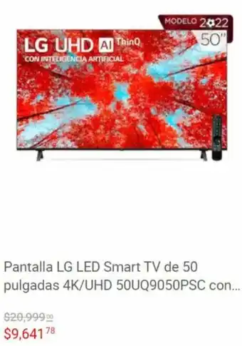 Pantalla LG LED Smart TV de 50 Pulgadas 4K/UHD