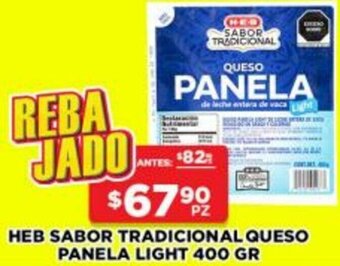 Heb Sabor Tradicional Queso Panela Light 400g