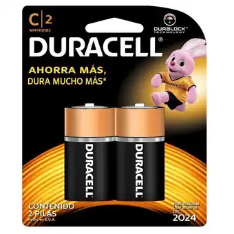 Pila duracell alcalina c con 2