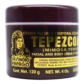 Super Naturista Crema facial y corporal tepezcohuite 120 g oferta