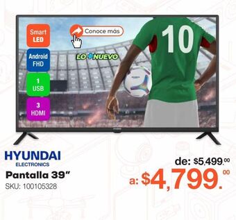 RadioShack Pantalla hyundai hyled399aim / 39 pulgadas / full hd / smart tv oferta
