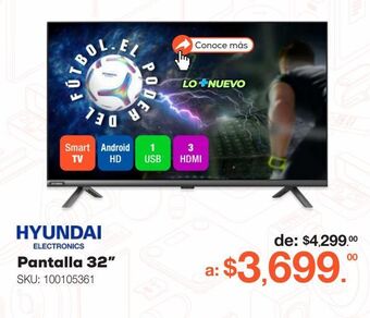 RadioShack Pantalla hyundai hyled3251aim / 32 pulgadas / hd / smart tv oferta