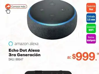 RadioShack Amazon echo dot alexa 3ra generación / negro oferta