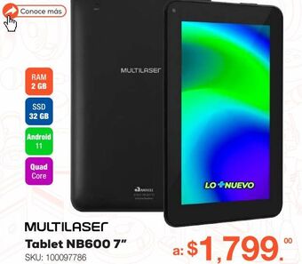 RadioShack Tablet stf m7 nb600 / 2gb ram / 32gb ssd / 7 pulg. / negro oferta