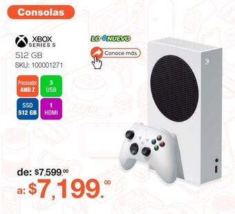 RadioShack Consola xbox series s / 512 gb ssd / blanco oferta