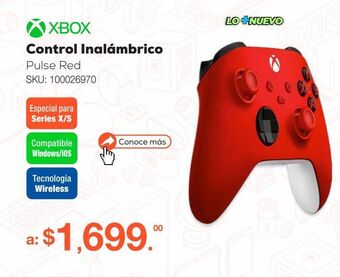 RadioShack Control inalámbrico pulse red / xbox series x·s / xbox one / rojo con blanco oferta