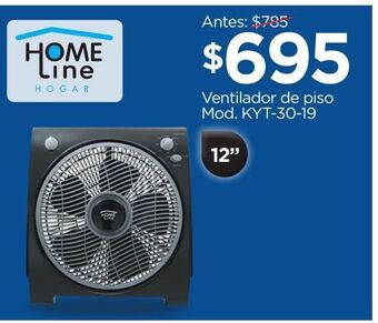 Chedraui Ventilador de piso home line oferta