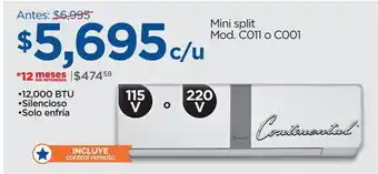 Chedraui Mini split oferta