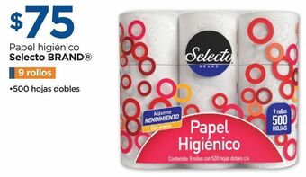 Papel higiénico selecto brand 9 rollos